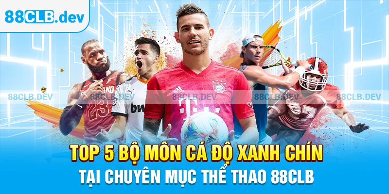 Top 5 bộ môn cá độ xanh chín tại thể thao 88CLB